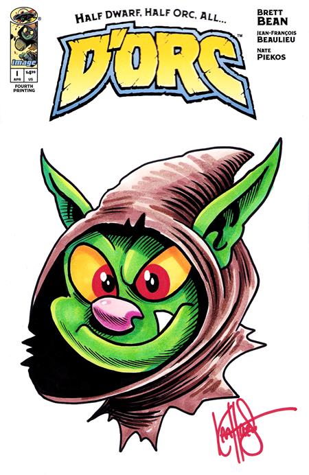 DF D’Orc #1 Fourth Printing Blank Variant Signed And Remarked By Ken Haeser #1