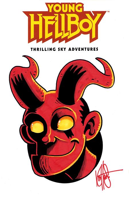 DF Young Hellboy: Thrilling Sky Adventures #1 Blank Variant Signed And Remarked By Ken Haeser #1