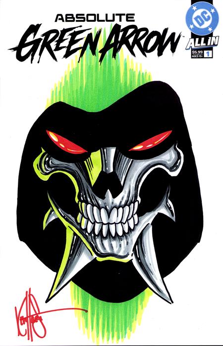 DF Absolute Green Arrow #1 Blank Variant Signed And Remarked By Ken Haeser #1
