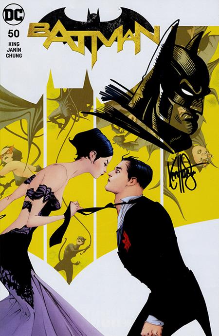 DF Batman #50 DF Exclusive Variant Signed And Remarked By Ken Haeser With A Batman Head Sketch #1