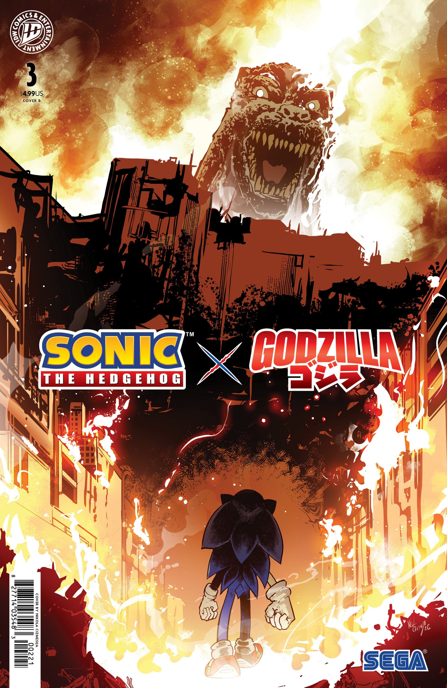 Sonic the Hedgehog x Godzilla #3