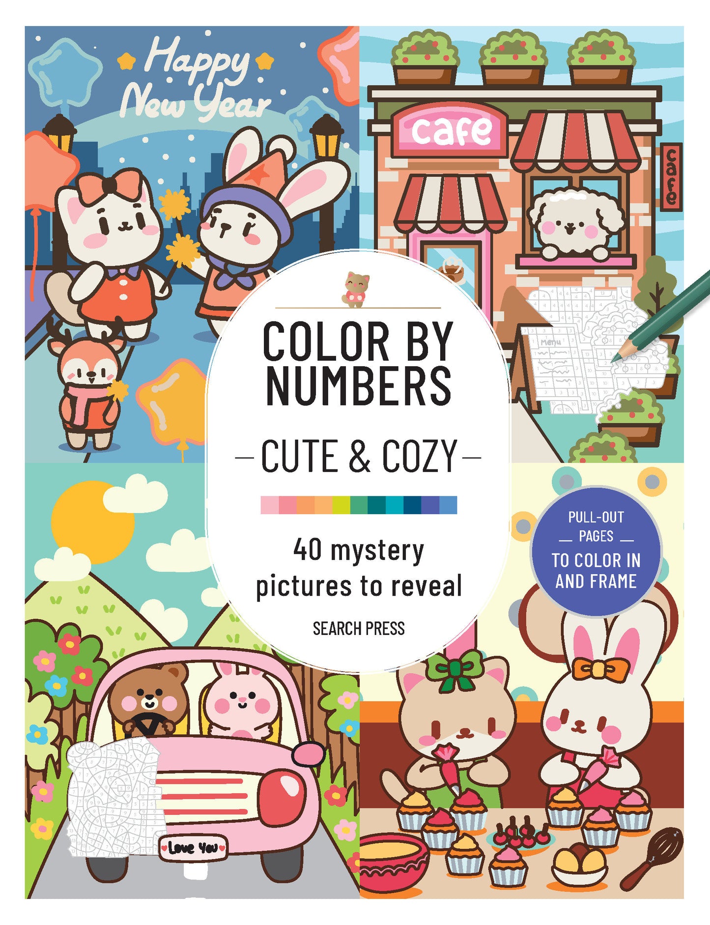 Color by Numbers Cute and Cozy: 40 mystery pictures to reveal